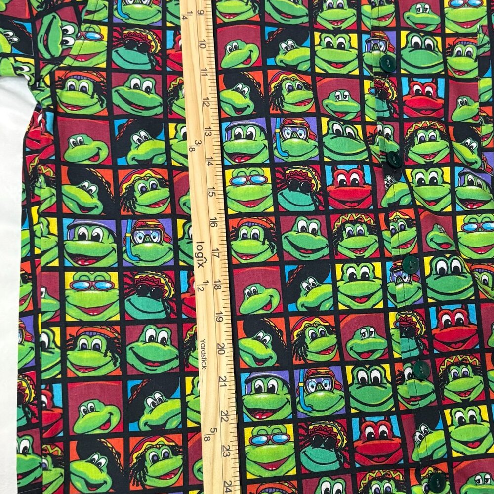 Señor Frog Button Up Shirt Men's Large Frog Print All Over Cotton - Picture 14 of 15